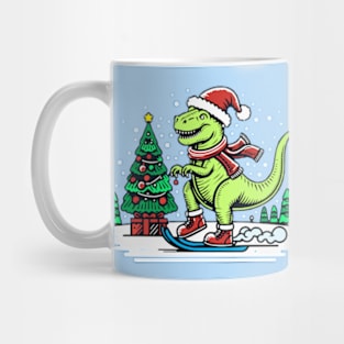 Christmas T-Rex Mug